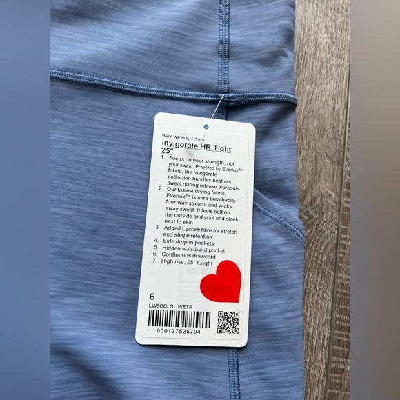 Lululemon Invigorate High-Rise Tight 25” in Heathered Water Drop Size 6 - Picture 5 of 8